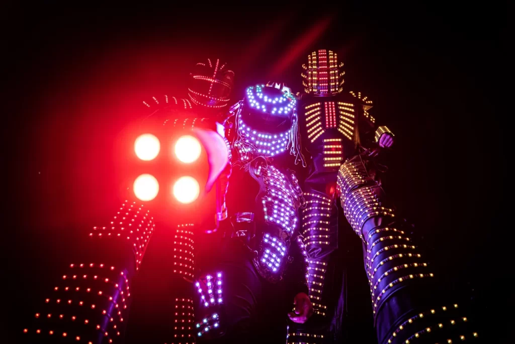 led robot party with my hora loca events